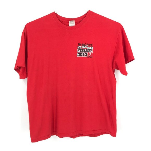Nebraska Cornhuskers Mens Shirt XL Red NCAA Huskers Football 2010 Tailgate Tour - Picture 4 of 16